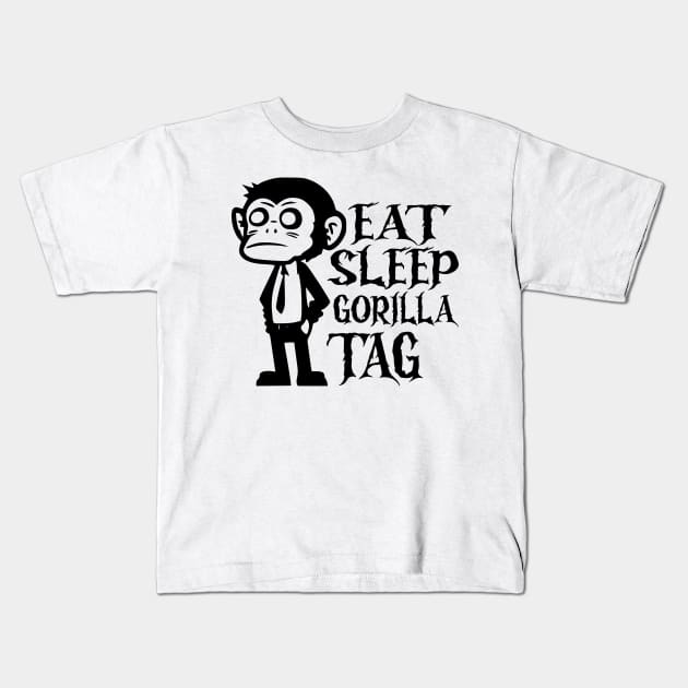 Gorilla Tag VR Gamer Shirt for Kids, Teen Eat Sleep Gorilla T-Shirt Kids T-Shirt by KRMOSH